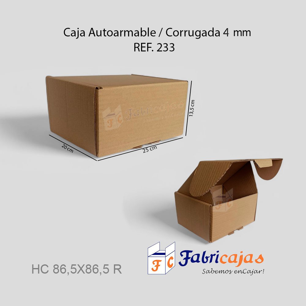 Cajas plegables en carton con pestaña de bloqueo